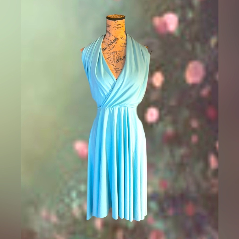 Women’s Blue  Halter Dress